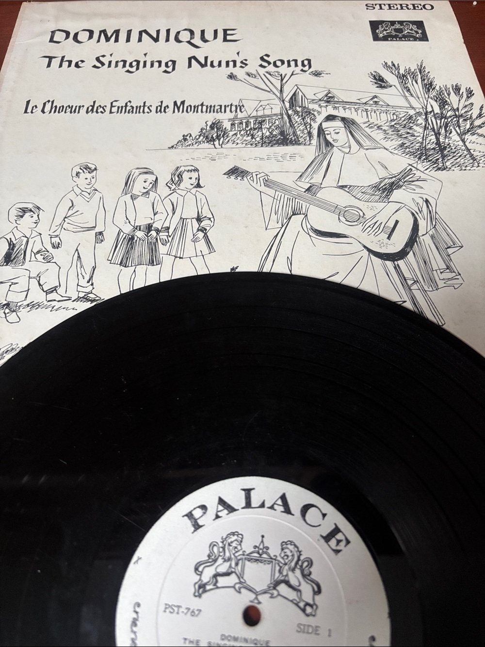 PALACE Black & White 'Dominique The Singing Nun's Song' Vinyl Record